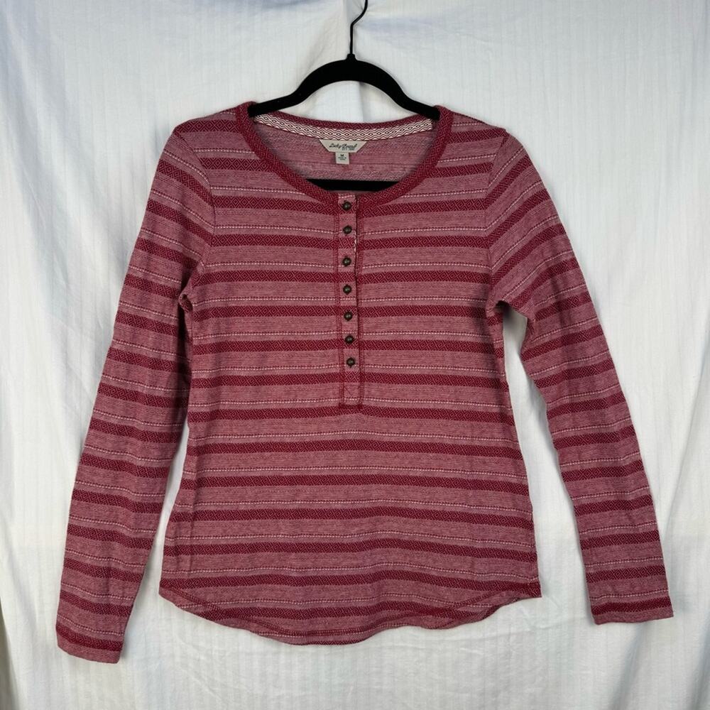 Lucky Brand 1/2 Button Long Sleeve Henley Women’s Size Medium Western Style